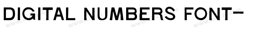Digital Numbers Font字体转换